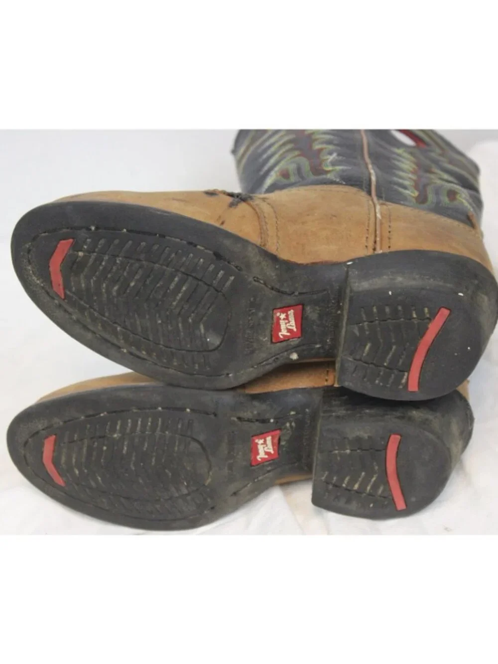 Tony Lama Boys Western Boots sz 1D LL401 Horse Ranch Farm Rope Ride R Cowboy